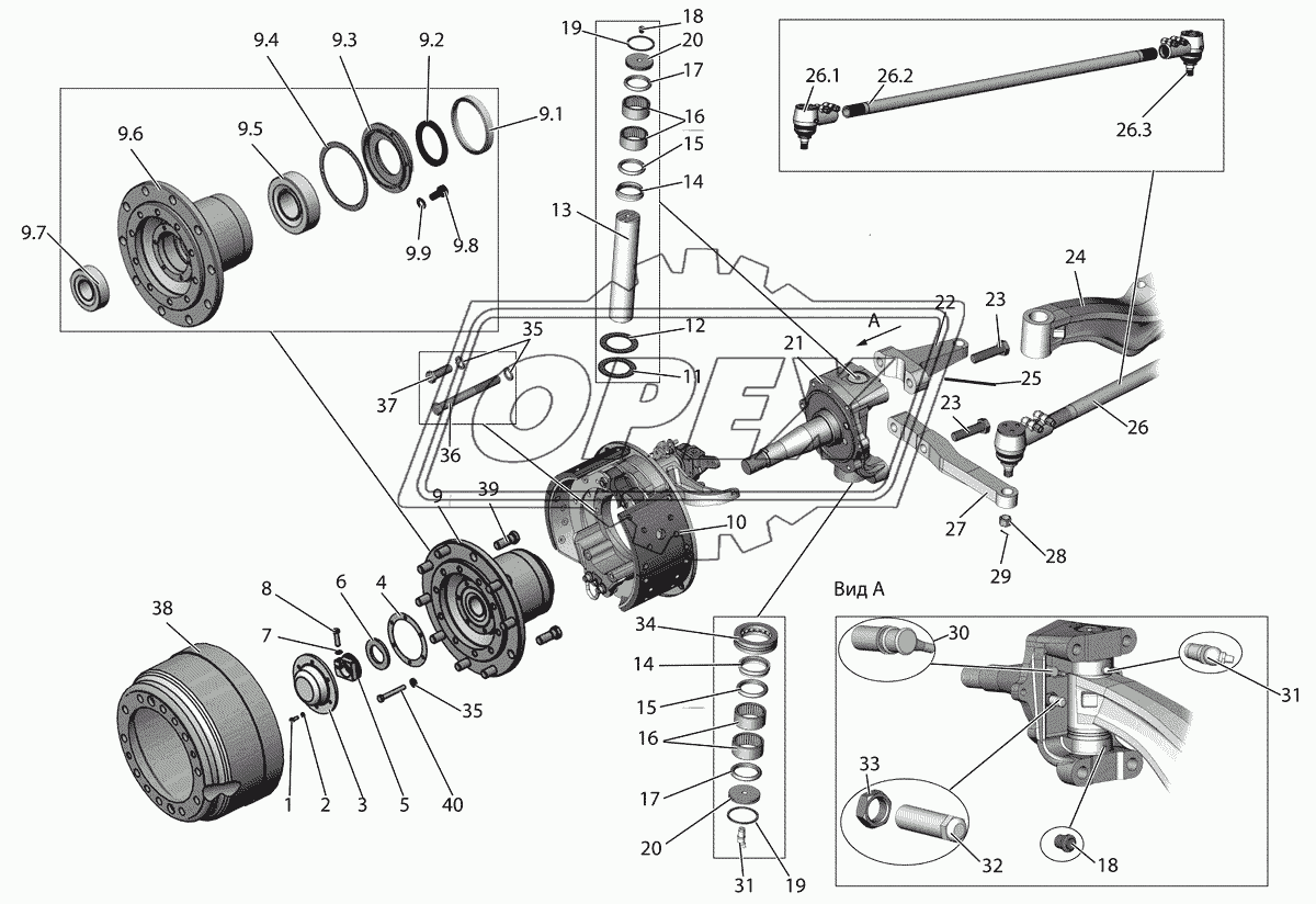 Ось передняя 152-3000015